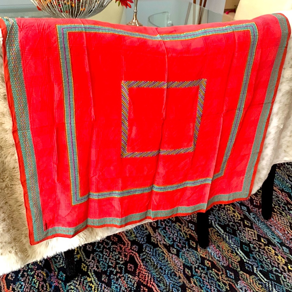 Authentic Chanel scarf, 31” x 31”. Excellent shape